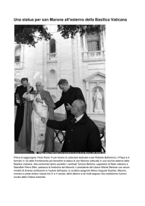 Benedetta dal Papa la statua di San Marone alla presenza del