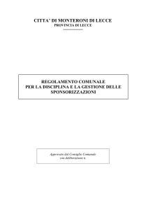 regolamento comunale - Comune di Monteroni