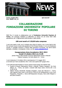 Torino, 3 luglio 2012 Agli associati Prot.: NEWS: 131_12