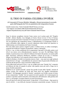 Comunicato stampa Trio di Parma - Società del Quartetto di Vicenza