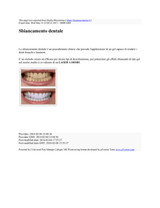 Sbiancamento dentale - Dott,. Luca Mucciarone