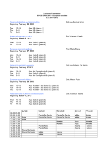 Lezioni EPOS ENGLISH II semestre 2011-2012