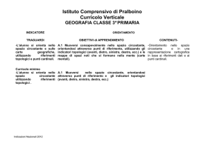 GEOGRAFIA CLASSE 3a PRIMARIA - Istituto Comprensivo di