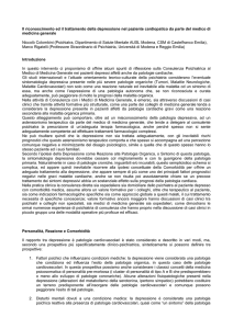 Il riconoscimento ed il trattamento della depressione