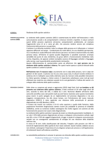 Sindrome dello spettro autistico - Fondazione Italiana per l`Autismo