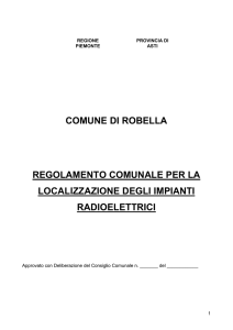 Regolamento - Comune di Robella