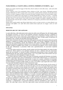 rossi, la nascita della scienza moderna