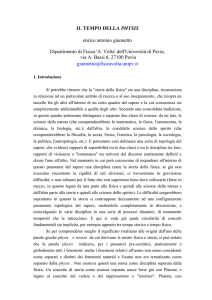 il tempo della physis - Dipartimento di Matematica e Fisica