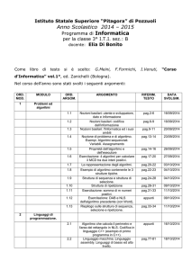 Programma di Informatica - Istituto Superiore Statale “PITAGORA”