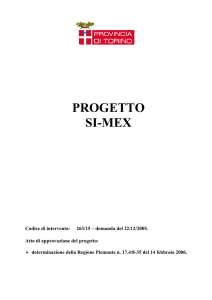 “SI-MEX”. - Provincia di Torino