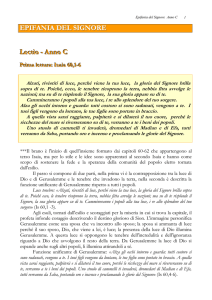 Solennità dell`Epifania del Signore anno C