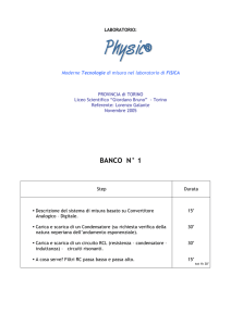LABORATORIO: Moderne Tecnologie di misura nel laboratorio di