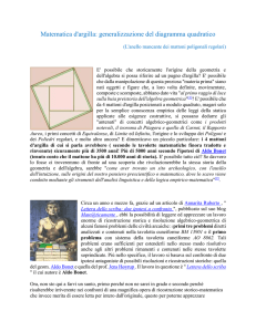 Matematica d`argilla: generalizzazione del diagramma quadratico (L