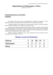 ProgrDipt MatFis - Liceo Scientifico Talete