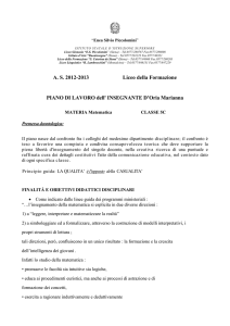 Obiettivi - Liceo "Piccolomini"