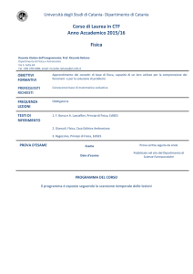 Corso di Laurea in CTF