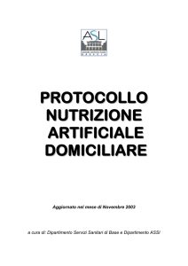 Protocollo Nutrizione Artificiale Domiciliare 2003