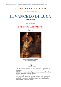 Parrocchia S. Teresa d`Avila – Il Vangelo di Luca (parte seconda