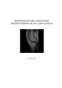 artrografia del ginocchio - Benvenuto nel sito della Formazione dal 1