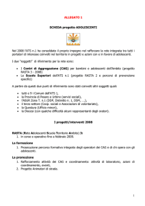 SCHEDA progetto ADOLESCENTI - Ambito Territoriale Sociale Pesaro