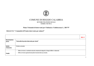 Scheda Tecnica - Comune di Reggio Calabria