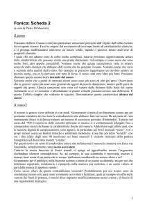 Fonica: Scheda 1 - Studi Sonori Roma