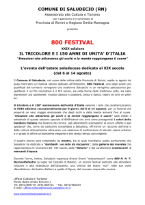 800 Festival a Saludecio dal 6 al 14 agosto