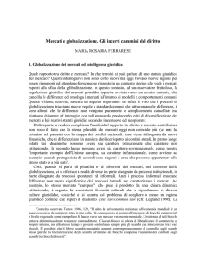 Mercati e globalizzazione. Gli incerti cammini del diritto