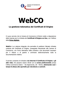 Attivazione WebCO - Camera di Commercio di Rimini