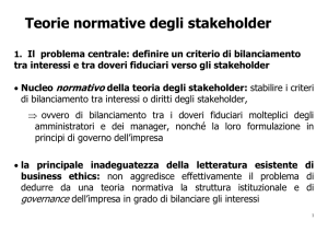 Etica e teorie normative degli stakeholder