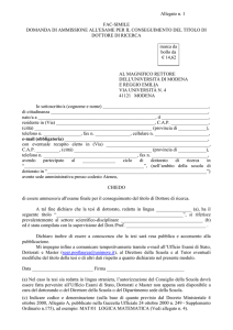 allegati della nota - Università di Modena e Reggio Emilia Notizie on