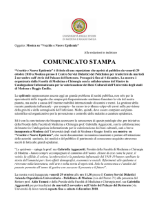 COMUNICATO STAMPA - Università di Modena e Reggio Emilia