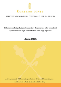 1 Sezione regionale di controllo per la Puglia Relazione sulla