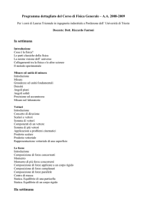 Programma dettagliato del Corso di Fisica Generale