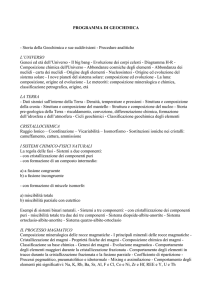 programma di geochimica - Università degli Studi di Messina