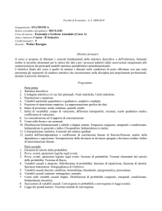 Programma Statistica 1