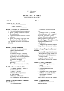 ITS “B.Focaccia” (Salerno) PROGRAMMA DI FISICA Anno scolastico