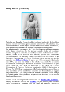 Emmy Noether - Dipartimento di Matematica