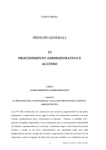 Discipline 1-VI Procedimento amministrativo e accesso