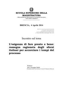 2. – Il processo civile - Corte d`Appello di Brescia