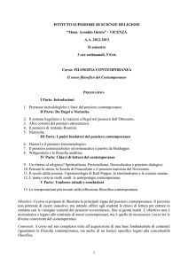 ISTITUTO SUPERIORE DI SCIENZE RELIGIOSE “Mons. Arnoldo
