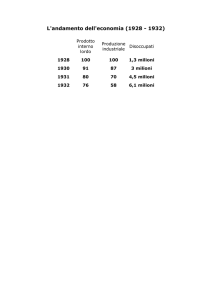 L`andamento dell`economia (1928