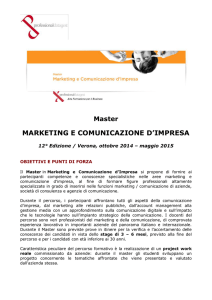 Scheda Master Mktg e Comunicazione Impresa 2014