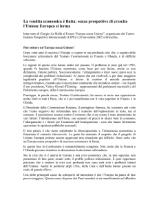Intervento di Giorgio La Malfa al Forum “Europa senza Unione”