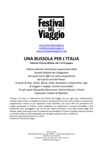 cartella comunicati – Festival del Viaggio, giugno 2013