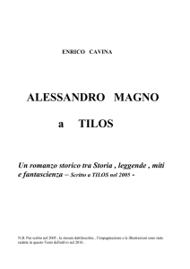 ALESSANDRO MAGNO a TILOS - La Beccaccia Scientifica