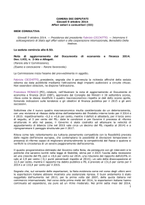 DEF - III - Sede consultiva esame e conclusione del 9 ottobre 2014