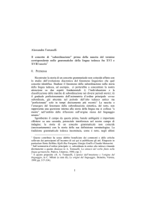 La storia del concetto di subordinazione nella tradizione