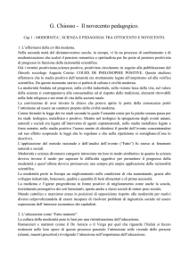 G. Chiosso - Il novecento pedagogico. Cap 1