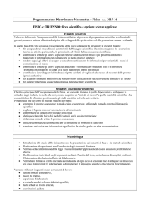 Programmazione Fisica triennio